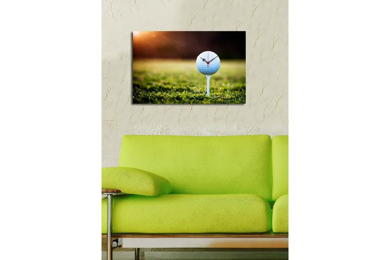 Dekorativ Canvasbilde med Klokke - Flerfarget - Interiør - Veggdekorasjon - Klokker