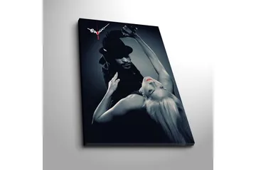 Dekorativ Canvasbilde med Klokke - Flerfarget - Interiør - Veggdekorasjon - Klokker