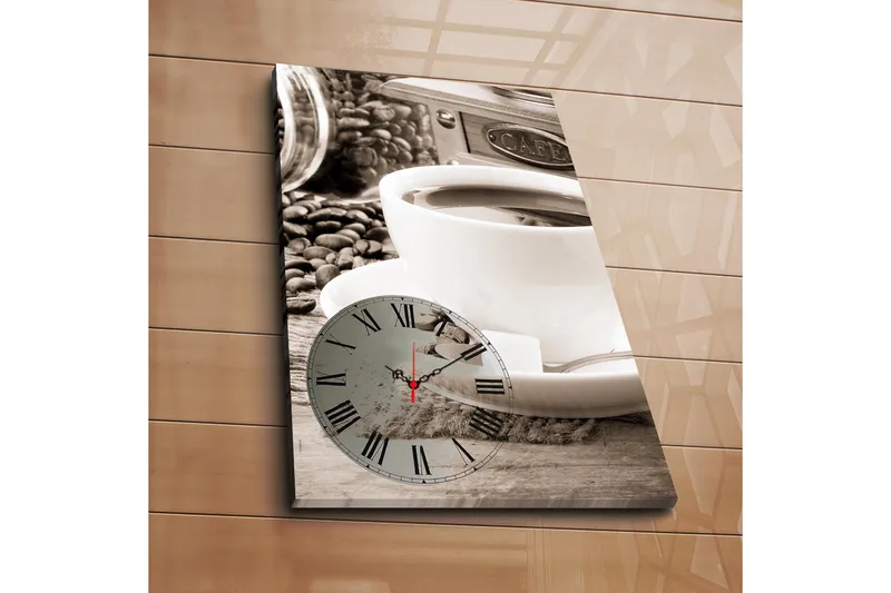 Dekorativ Canvasbilde med Klokke, Flerfarget