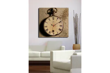 Dekorativ Canvasbilde med Klokke - Flerfarget - Interiør - Veggdekorasjon - Klokker