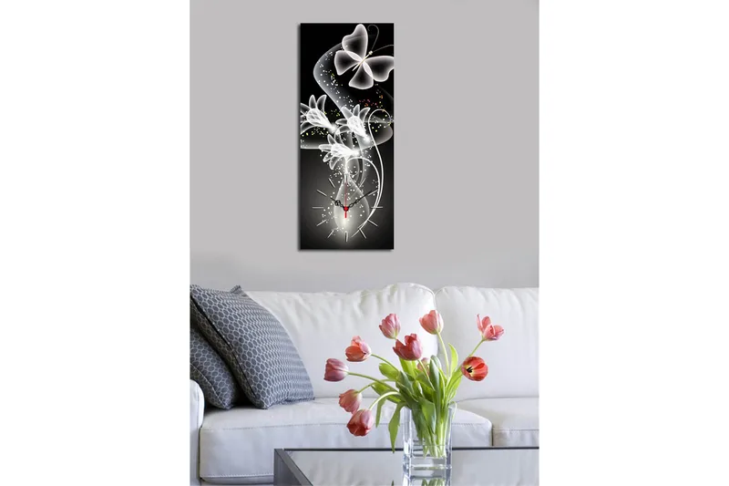 Dekorativ Canvasbilde med Klokke - Flerfarget - Interiør - Veggdekorasjon - Klokker