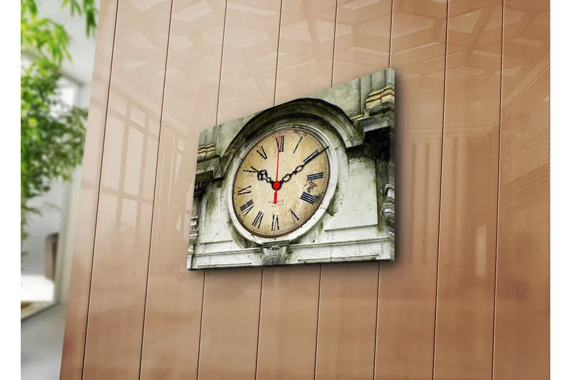 Dekorativ Canvasbilde med Klokke, Flerfarget