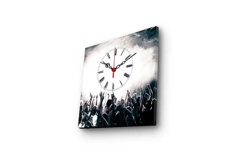 Dekorativ Canvasbilde med Klokke - Flerfarget - Interiør - Veggdekorasjon - Klokker