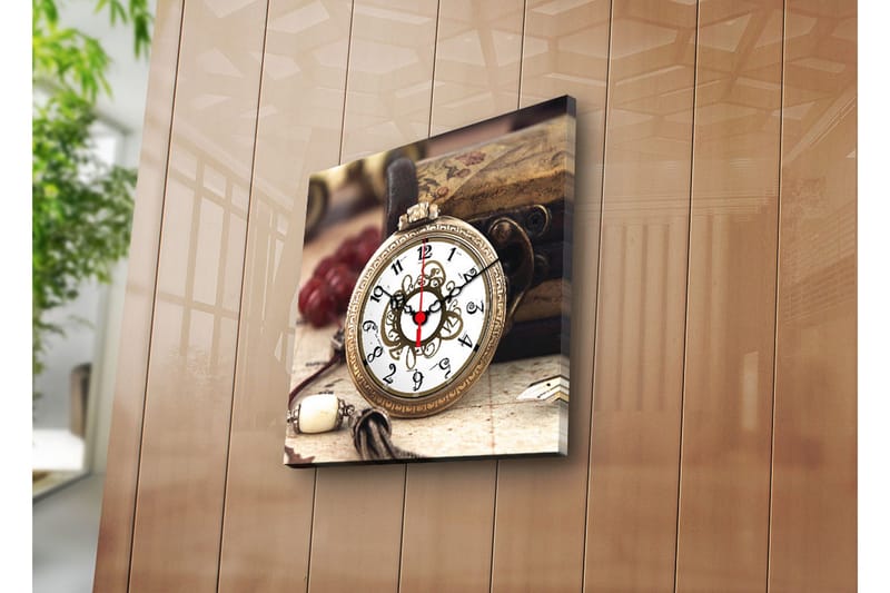 Dekorativ Canvasbilde med Klokke, Flerfarget