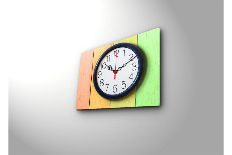 Dekorativ Canvasbilde med Klokke - Flerfarget - Interiør - Veggdekorasjon - Klokker