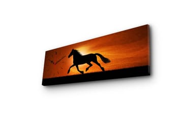 Dekorativ Canvasbilde med Klokke - Flerfarget - Interiør - Veggdekorasjon - Klokker