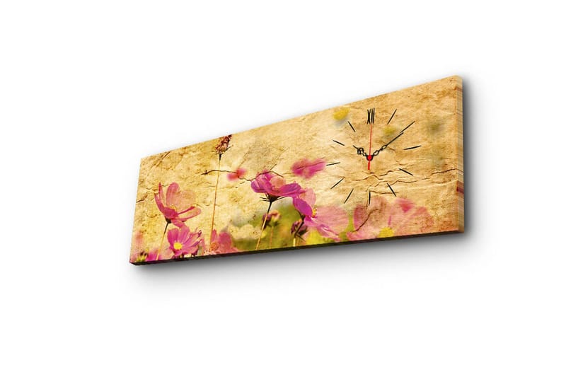 Dekorativ Canvasbilde med Klokke - Flerfarget - Interiør - Veggdekorasjon - Klokker