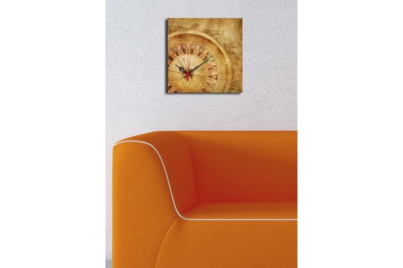 Dekorativ Canvasbilde med Klokke - Flerfarget - Interiør - Veggdekorasjon - Klokker
