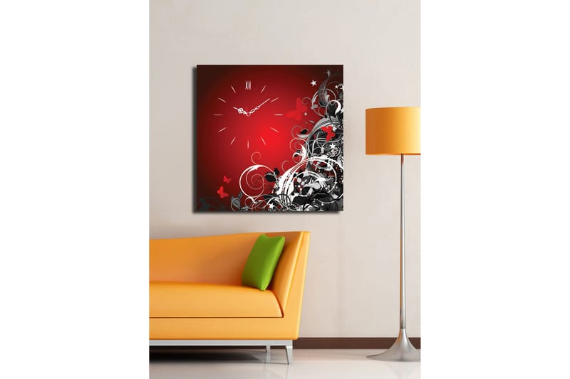 Dekorativ Canvasbilde med Klokke - Flerfarget - Interiør - Veggdekorasjon - Klokker