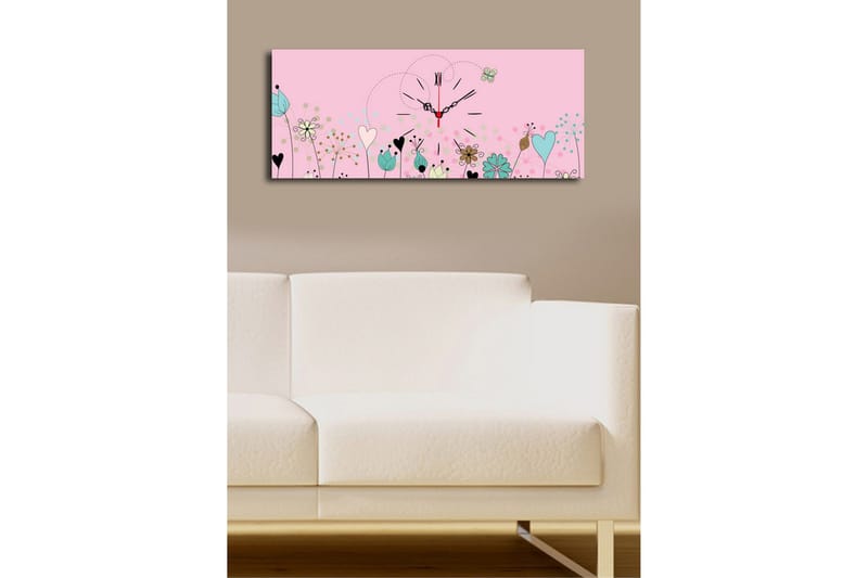 Dekorativ Canvasbilde med Klokke - Flerfarget - Interiør - Veggdekorasjon - Klokker