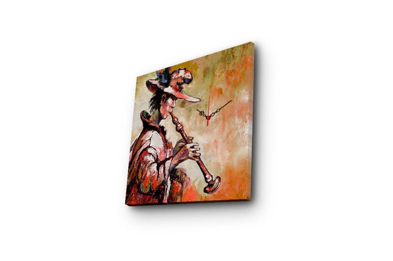 Dekorativ Canvasbilde med Klokke - Flerfarget - Interiør - Veggdekorasjon - Klokker