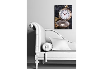 Dekorativ Canvasbilde med Klokke - Flerfarget - Interiør - Veggdekorasjon - Klokker