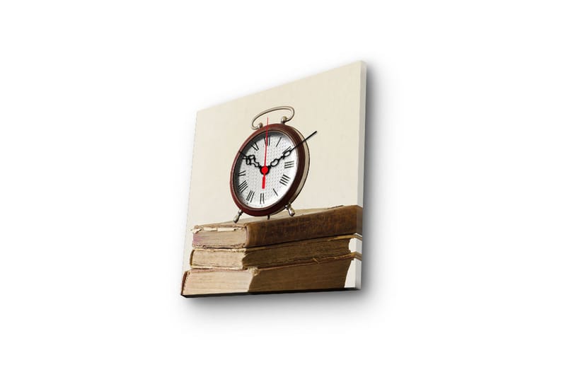 Dekorativ Canvasbilde med Klokke - Flerfarget - Interiør - Veggdekorasjon - Klokker