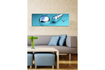 Dekorativ Canvasbilde med Klokke - Flerfarget - Interiør - Veggdekorasjon - Klokker