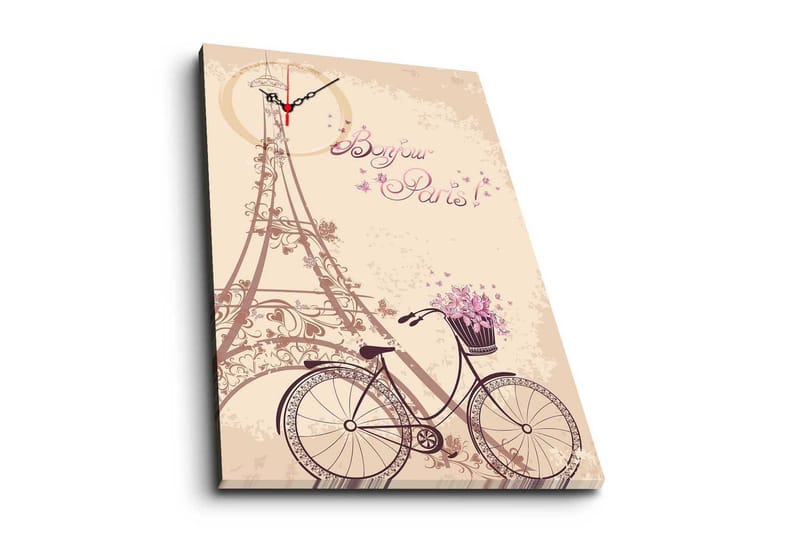 Dekorativ Canvasbilde med Klokke, Flerfarget