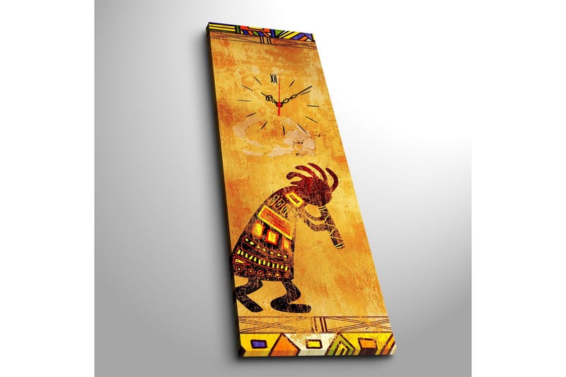 Dekorativ Canvasbilde med Klokke - Flerfarget - Interiør - Veggdekorasjon - Klokker