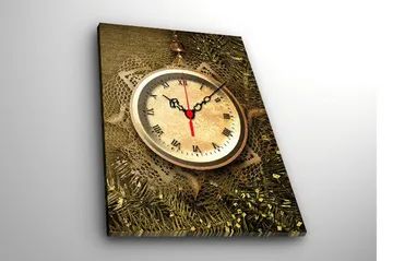Dekorativ Canvasbilde med Klokke - Flerfarget - Interiør - Veggdekorasjon - Klokker