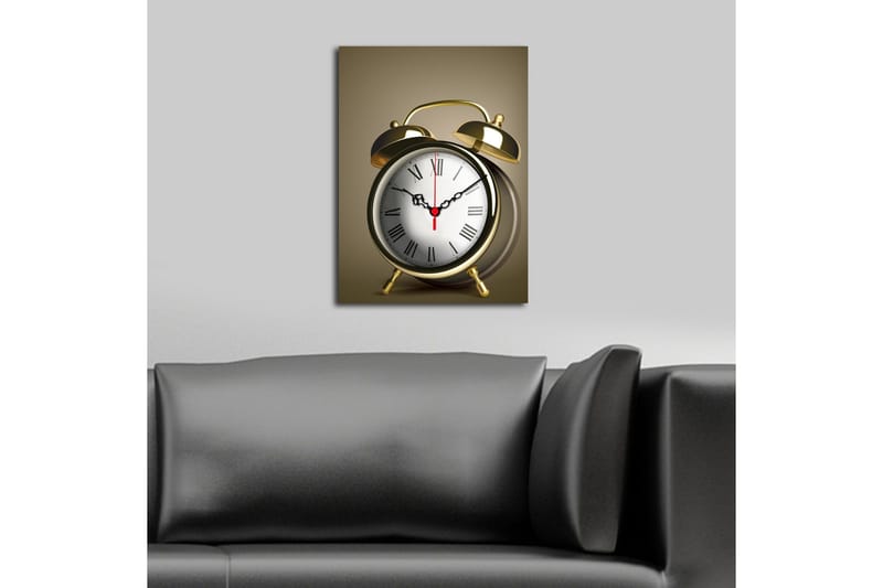 Dekorativ Canvasbilde med Klokke - Flerfarget - Interiør - Veggdekorasjon - Klokker