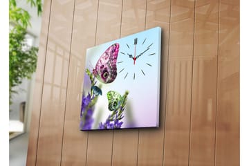 Dekorativ Canvasbilde med Klokke - Flerfarget - Interiør - Veggdekorasjon - Klokker