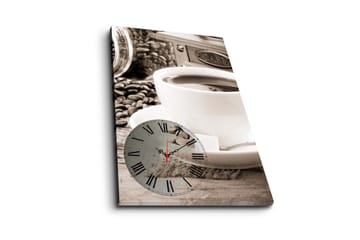 Dekorativ Canvasbilde med Klokke - Flerfarget - Interiør - Veggdekorasjon - Klokker
