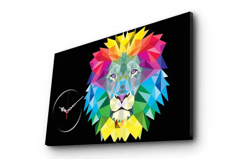 Dekorativ Canvasbilde med Klokke, Flerfarget