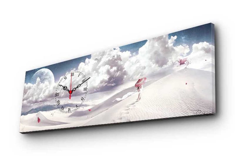 Dekorativ Canvasbilde med Klokke, Flerfarget