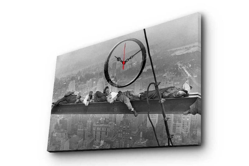 Dekorativ Canvasbilde med Klokke, Flerfarget