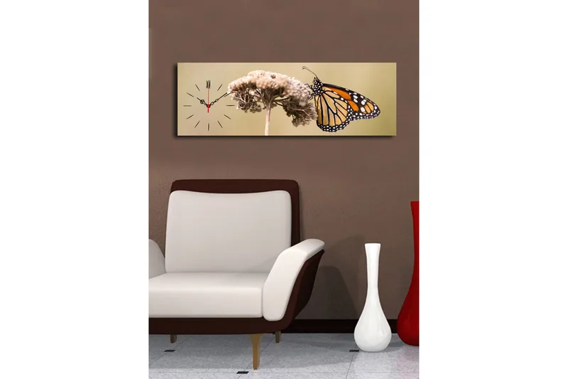 Dekorativ Canvasbilde med Klokke - Flerfarget - Interiør - Veggdekorasjon - Klokker