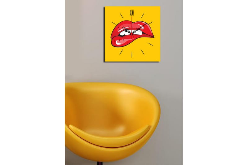 Dekorativ Canvasbilde med Klokke - Flerfarget - Interiør - Veggdekorasjon - Klokker