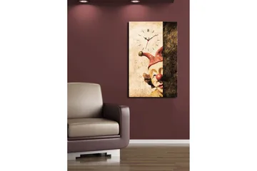 Dekorativ Canvasbilde med Klokke - Flerfarget - Interiør - Veggdekorasjon - Klokker