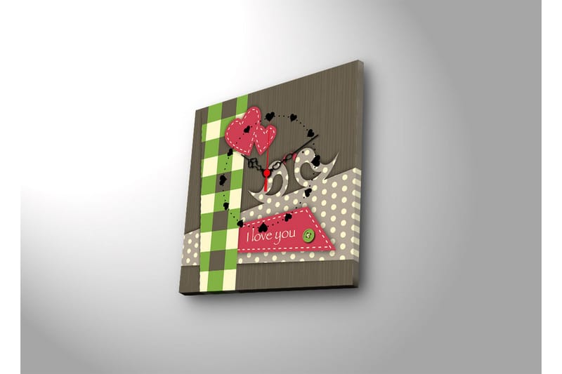 Dekorativ Canvasbilde med Klokke - Flerfarget - Interiør - Veggdekorasjon - Klokker