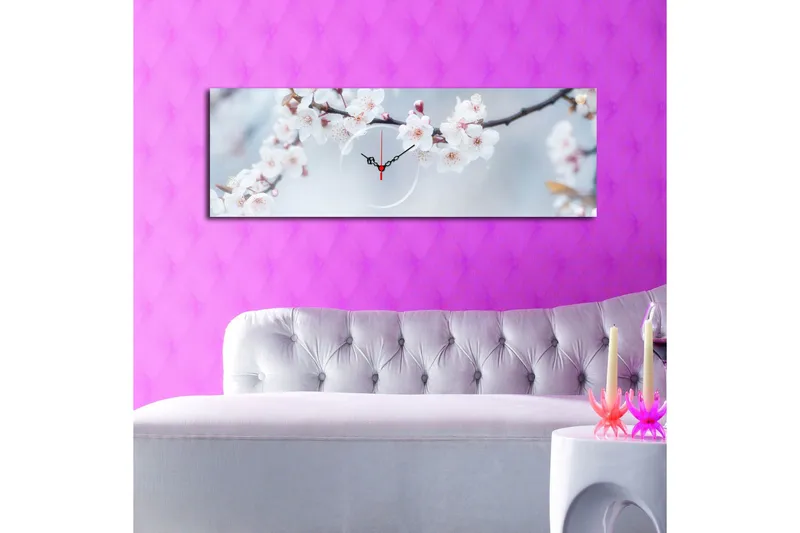 Dekorativ Canvasbilde med Klokke - Flerfarget - Interiør - Veggdekorasjon - Klokker