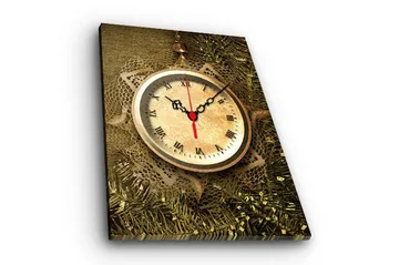 Dekorativ Canvasbilde med Klokke - Flerfarget - Interiør - Veggdekorasjon - Klokker