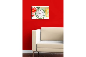 Dekorativ Canvasbilde med Klokke - Flerfarget - Interiør - Veggdekorasjon - Klokker