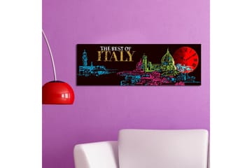 Dekorativ Canvasbilde med Klokke - Flerfarget - Interiør - Veggdekorasjon - Klokker