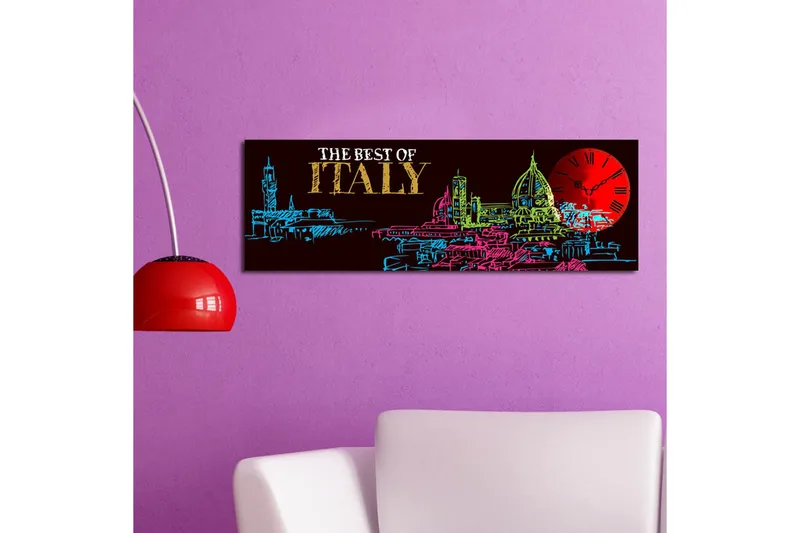 Dekorativ Canvasbilde med Klokke - Flerfarget - Interiør - Veggdekorasjon - Klokker