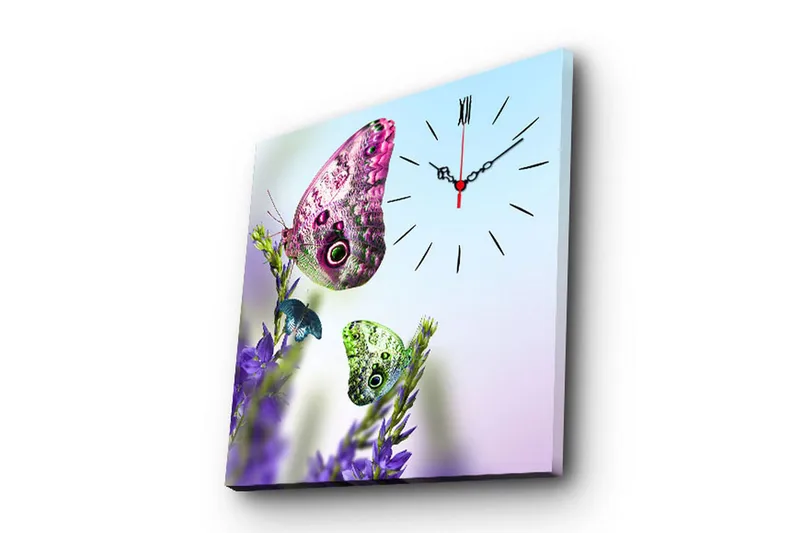 Dekorativ Canvasbilde med Klokke, Flerfarget