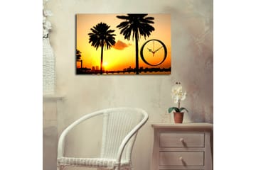 Dekorativ Canvasbilde med Klokke - Flerfarget - Interiør - Veggdekorasjon - Klokker