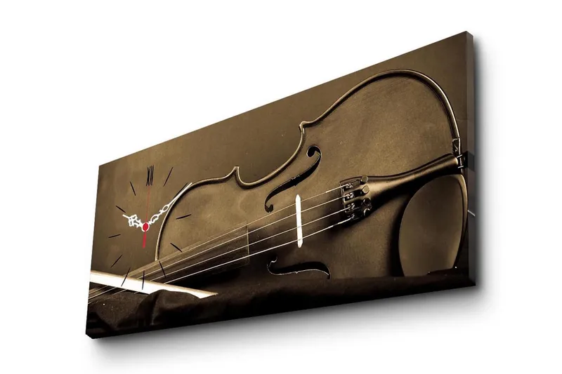 Dekorativ Canvasbilde med Klokke, Flerfarget