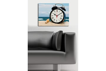 Dekorativ Canvasbilde med Klokke - Flerfarget - Interiør - Veggdekorasjon - Klokker