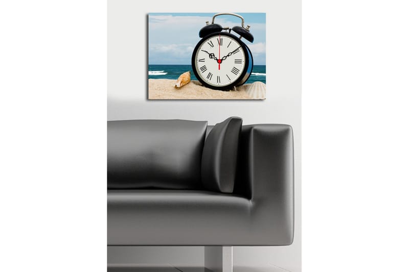 Dekorativ Canvasbilde med Klokke - Flerfarget - Interiør - Veggdekorasjon - Klokker