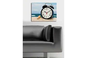 Dekorativ Canvasbilde med Klokke - Flerfarget - Interiør - Veggdekorasjon - Klokker