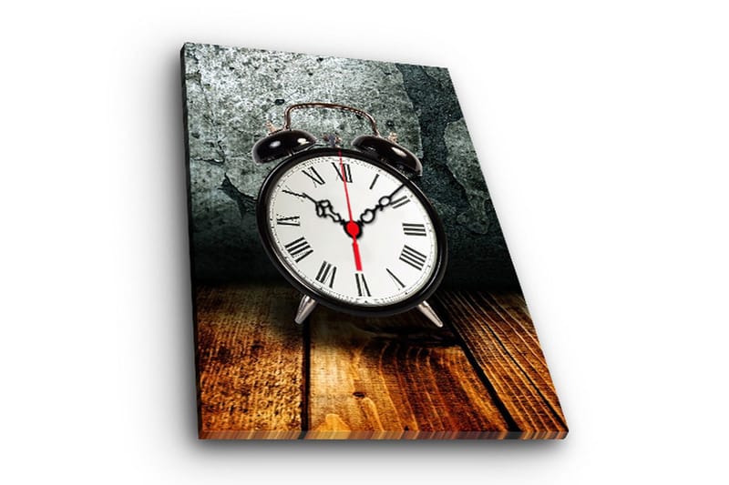 Dekorativ Canvasbilde med Klokke - Flerfarget - Interiør - Veggdekorasjon - Klokker