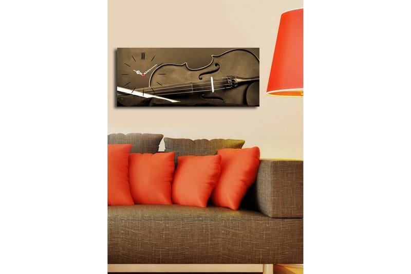 Dekorativ Canvasbilde med Klokke - Flerfarget - Interiør - Veggdekorasjon - Klokker