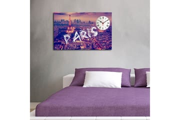 Dekorativ Canvasbilde med Klokke - Flerfarget - Interiør - Veggdekorasjon - Klokker