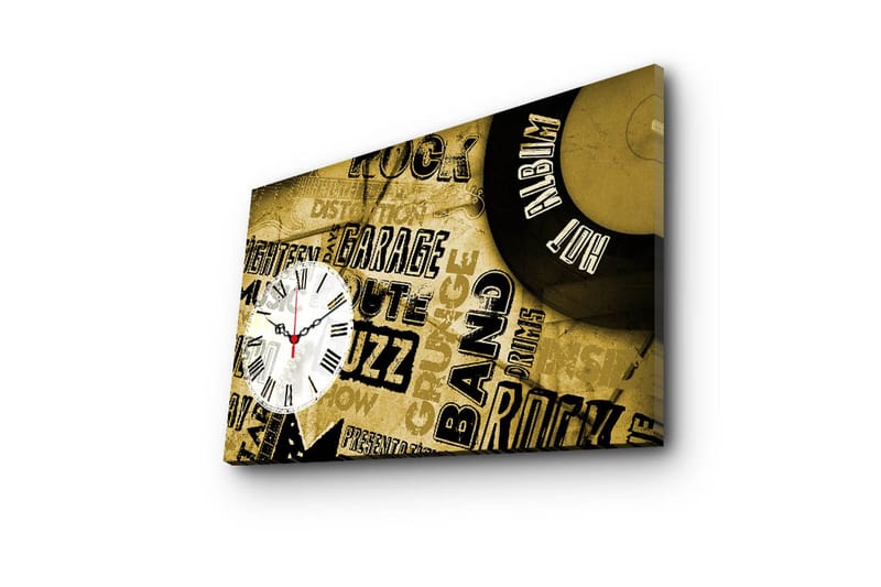 Dekorativ Canvasbilde med Klokke - Flerfarget - Interiør - Veggdekorasjon - Klokker