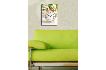 Dekorativ Canvasbilde med Klokke - Flerfarget - Interiør - Veggdekorasjon - Klokker