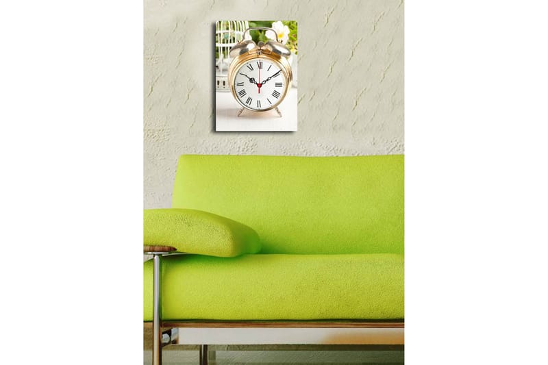 Dekorativ Canvasbilde med Klokke - Flerfarget - Interiør - Veggdekorasjon - Klokker