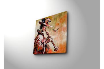 Dekorativ Canvasbilde med Klokke - Flerfarget - Interiør - Veggdekorasjon - Klokker