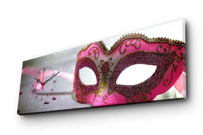 Dekorativ Canvasbilde med Klokke, Flerfarget